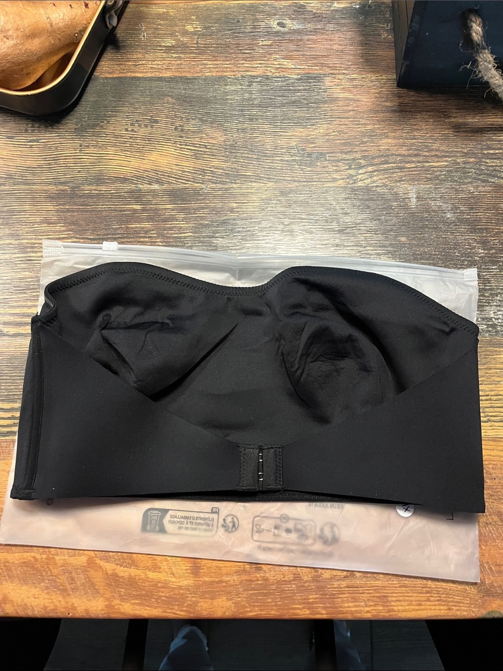 Strapless Black Bandeau Bra